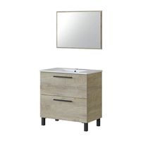 Roble Alaska Athena F/S 80X45X80 incl. Mirror and Ceramic Basin